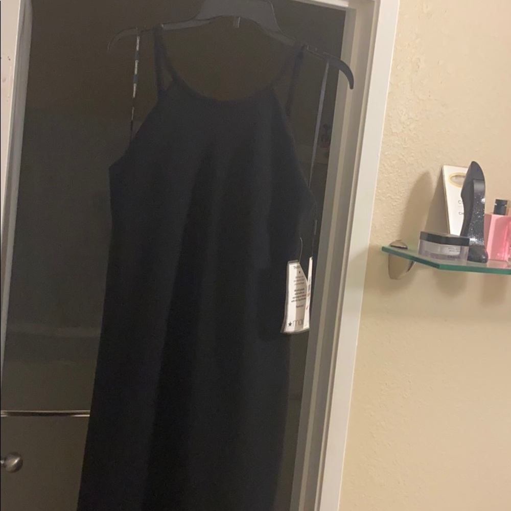 Black Calvin Klein evening gown